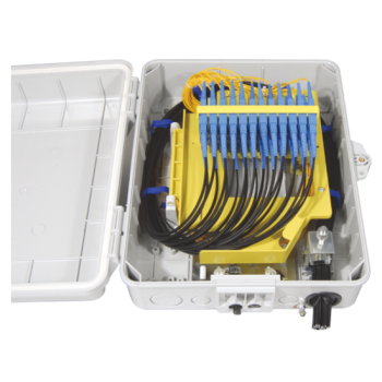 FF-FTB24C 24 Cores Optical Terminal Box (Max Capacity: 24 cores SC), Support Uncuting, Wall Mounting, Pole Mounting, 340x265x120mm