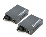 1 Fiber Ethernet Converter, BIDI WDM, SC, 60km