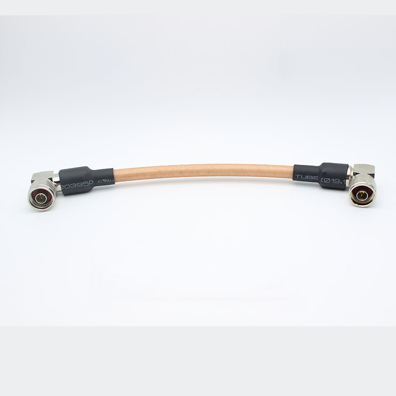 RF Elbow N Male to N Male Patch Cable for High Power Value RG393 Cable