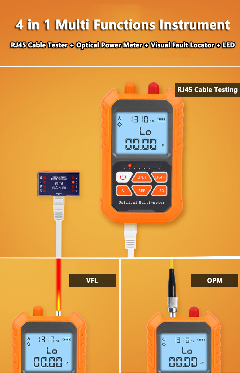 OPM VFL RJ45 Cable Testing
